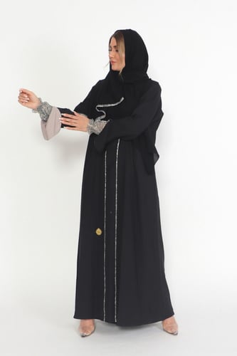 عباية منسوجة من الصالونا الكوري الأصلي مع طرحتها