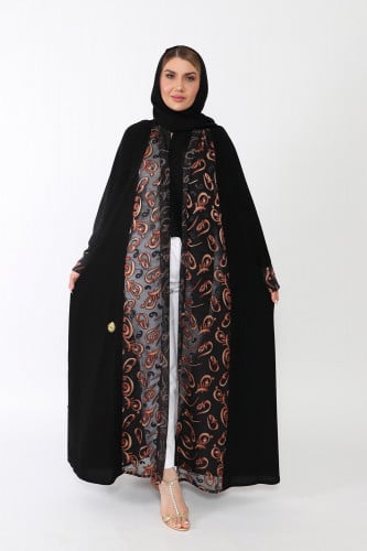 عباية منسوجة من القماش الملكي الفاخر مع طرحتها