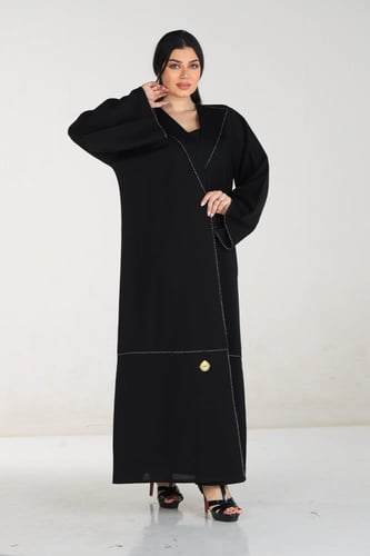 عباية قلاب منسوجة من قماش الكريب الفاخر مع طرحتها