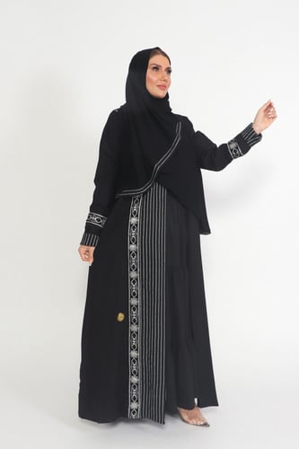 عباية منسوجة من الصالونا الكوري الأصلي مع طرحتها