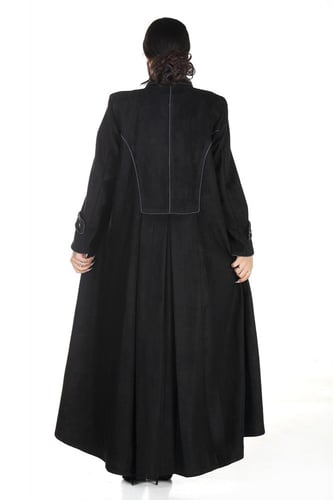 عباية شتوية منسوجة من قماش الشامواه الناعم مع طرحت...