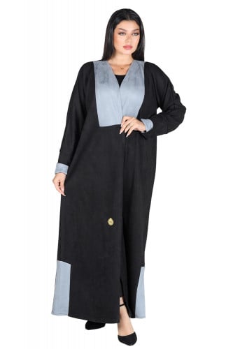 عباية شتوية من الشامواه الناعم مع طرحتها