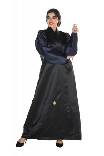 عباية قلاب منسوجة من قماش تفته اسود بلمعة مع طرحته...