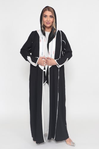 عباية منسوجة من قماش الكريب السعودي الاصلي مع طرحت...