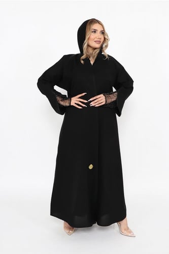 عباية منسوجة من قماش الصالونا الكوري الأصلي مع طرح...