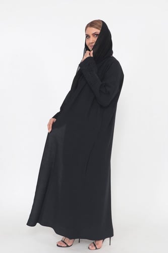 عباية منسوجة من قماش الكريب السعودي الاصلي مع طرحت...