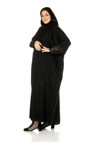 عباية فراشة منسوجة من القماش المشجر الناعم مع طرحت...