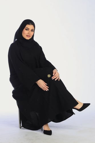 عبايه نصف كلوش كريب طايح مع طرحه مجانا