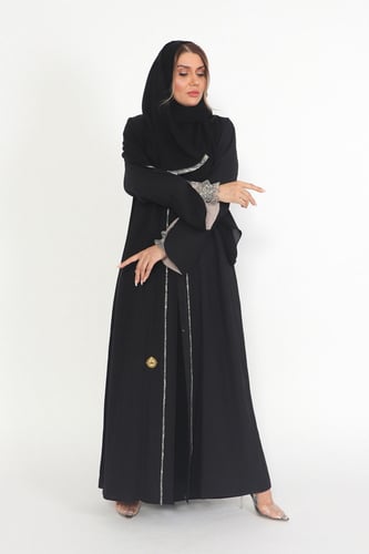 عباية منسوجة من الصالونا الكوري الأصلي مع طرحتها