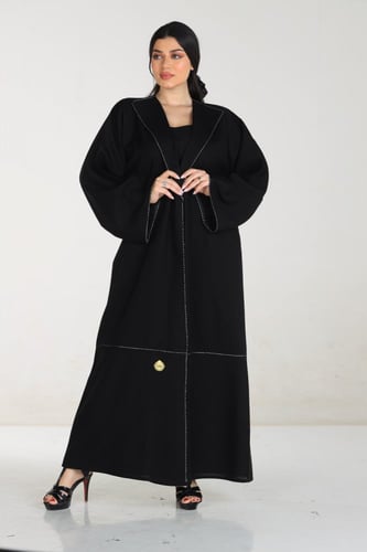 عباية قلاب منسوجة من قماش الكريب الفاخر مع طرحتها