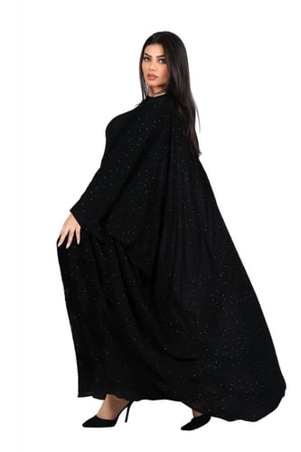 عباية بشت منسوجة بقماش حرير مشجر ناعم خفيف مع طرحت...