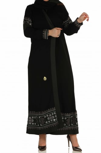 عباية منسوجة من القماش الملكي الفاخر مع طرحتها