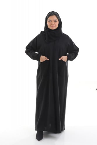 عبايه منسوجة من قماش الصالونا الكوري الأصلي مع طرح...