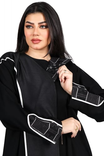 عباية منسوجة من قماش الصالونا الكوري الأصلي مع طرح...