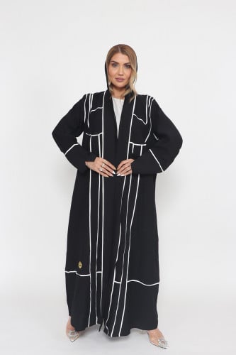 عباية منسوجة من قماش الكريب السعودي الاصلي مع طرحت...