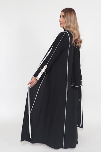 عباية منسوجة من قماش الكريب السعودي الاصلي مع طرحت...