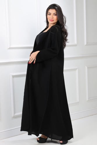 عباية نصف كلوش منسوجة من قماش الكريب الفاخر مع طرح...