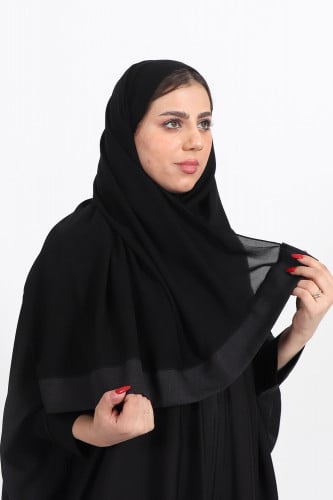 طرحه ناعمة محددة بقماش كريب