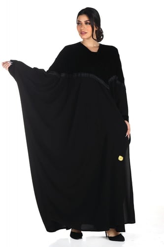 عباية بشت شتوية منسوجة من قماش المخمل والملكي مع ط...