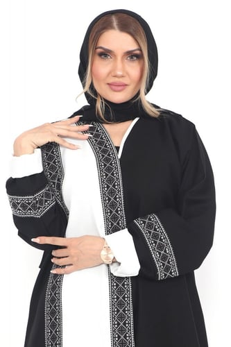 عباية منسوجة من الصالونا الكوري الأصلي مع طرحتها