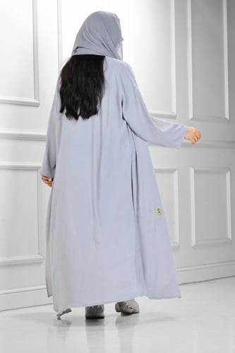 طقم عباية + صديري وبنطلون منسوج من قماش الكريب الم...