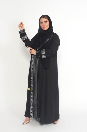 عباية منسوجة من الصالونا الكوري الأصلي مع طرحتها