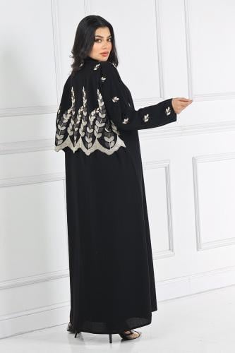 عباية قلاب منسوجة من قماش الكريب الفاخر مع طرحتها