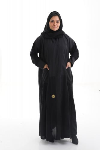 عباية منسوجة من القماش الصالونا الكوري الأصلي مع ط...