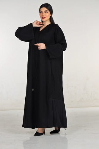 عباية منسوجة من قماش الكريب الفاخر مع طرحتها