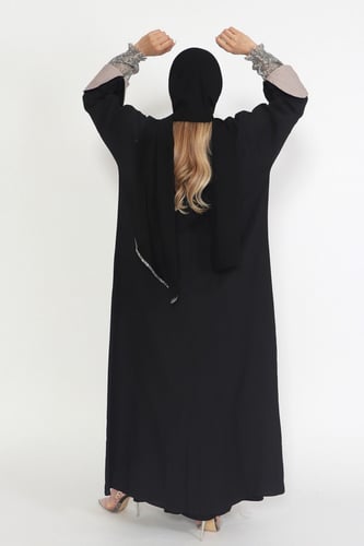 عباية منسوجة من الصالونا الكوري الأصلي مع طرحتها