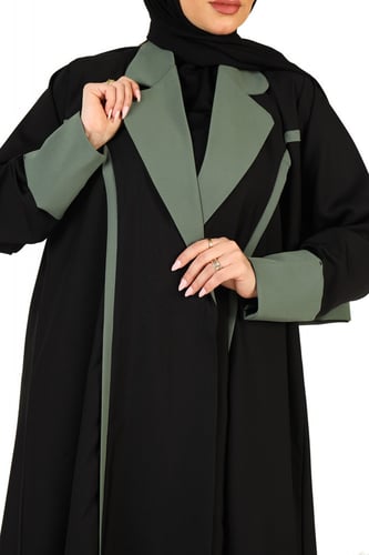 عباية كلوش قلاب منسوجة من قماش الصالونا الكوري الأ...