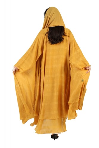 عباية ملونة كلوش طبقتين منسوجة من القماش المشجر ال...