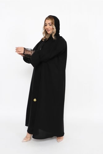 عباية منسوجة من قماش الصالونا الكوري الأصلي مع طرح...