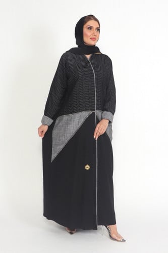 عباية منسوجة من الصالونا الكوري الأصلي مع طرحتها