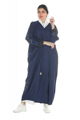 عباية فراشة ملونة منسوجة من قماش الكريب السعودي مع...