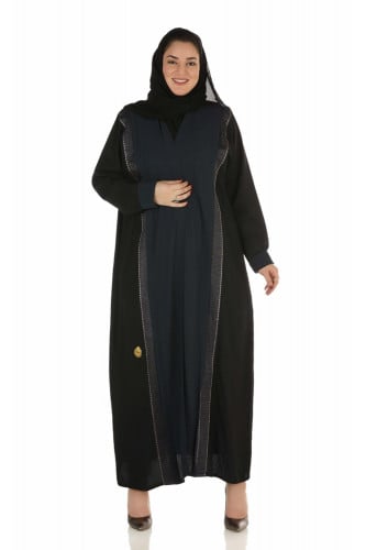 عباية منسوجة من قماش الكريب السعودي مع طرحتها