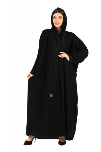 عباية واسعة منسوجة من القماش الملكي الفاخر مع طرحت...