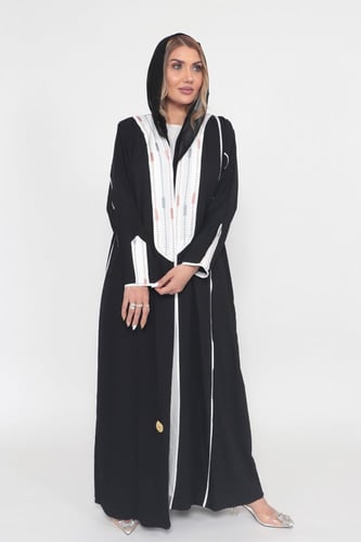 عباية منسوجة من قماش الكريب السعودي الاصلي مع طرحت...