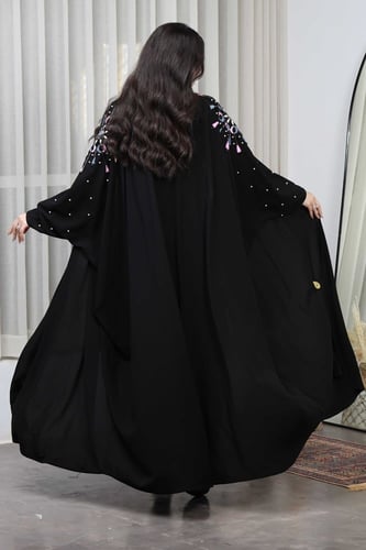 عباية بشت منسوجة من قماش راما مع طرحه مجاناً