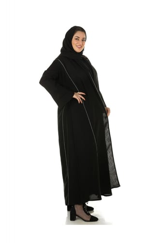 عباية منسوجة من قماش الصالونا الكوري الأصلي مع طرح...