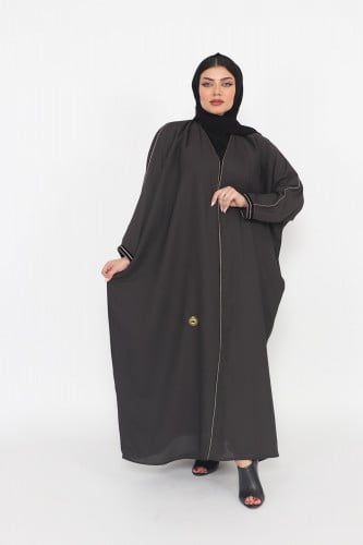 عباية ملونة فراشة منسوجة من قماش الكريب الطايح مع...