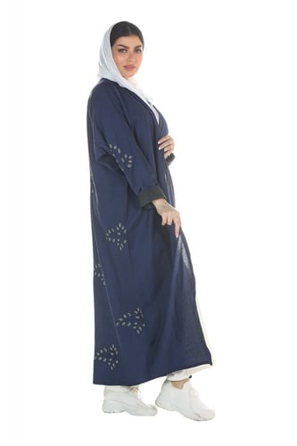 عباية فراشة ملونة منسوجة من قماش الكريب السعودي مع...