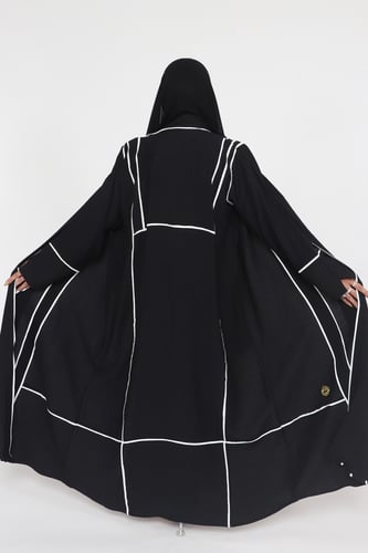 عباية منسوجة من قماش الكريب السعودي الاصلي مع طرحت...