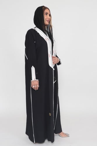 عباية منسوجة من قماش الكريب السعودي الاصلي مع طرحت...