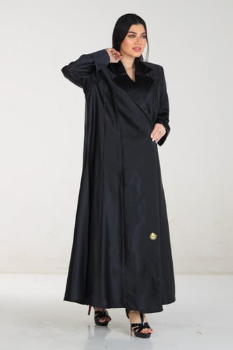 عباية كلوش منسوجة من قماش التفته اللمعه مع طرحتها