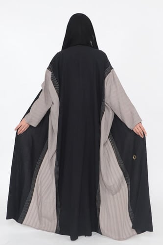 عبايه فراشة منسوجة من قماش الكريب السعودي الاصلي م...