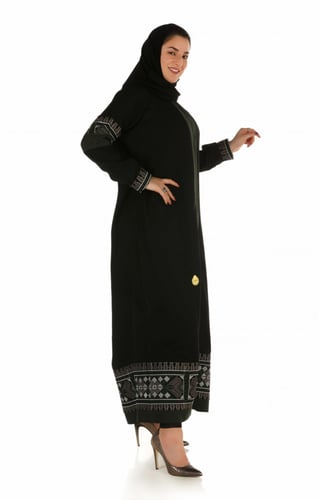 عباية منسوجة من القماش الملكي الفاخر مع طرحتها