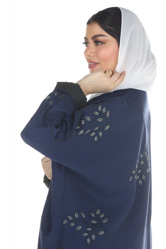 عباية فراشة ملونة منسوجة من قماش الكريب السعودي مع...