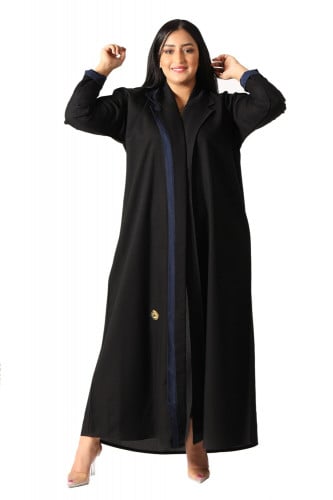 عباية كوت منسوجة من قماش الكريب الفاخر مع طرحتها