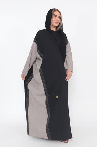 عبايه فراشة منسوجة من قماش الكريب السعودي الاصلي م...